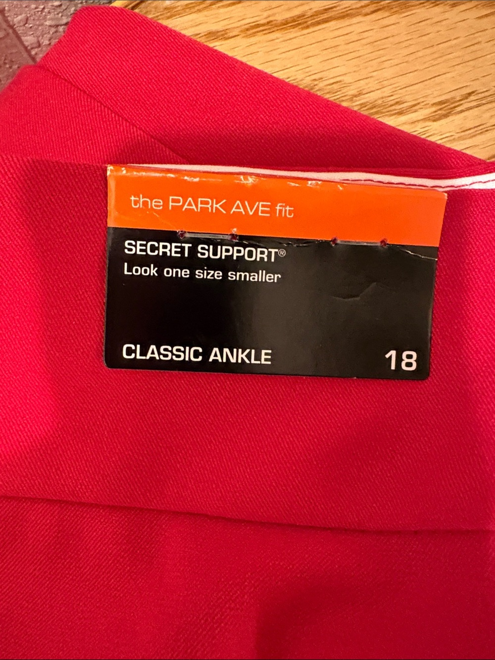 Investments Bold Red Stretch Ponte Ankle Pants - Picture 3 of 3